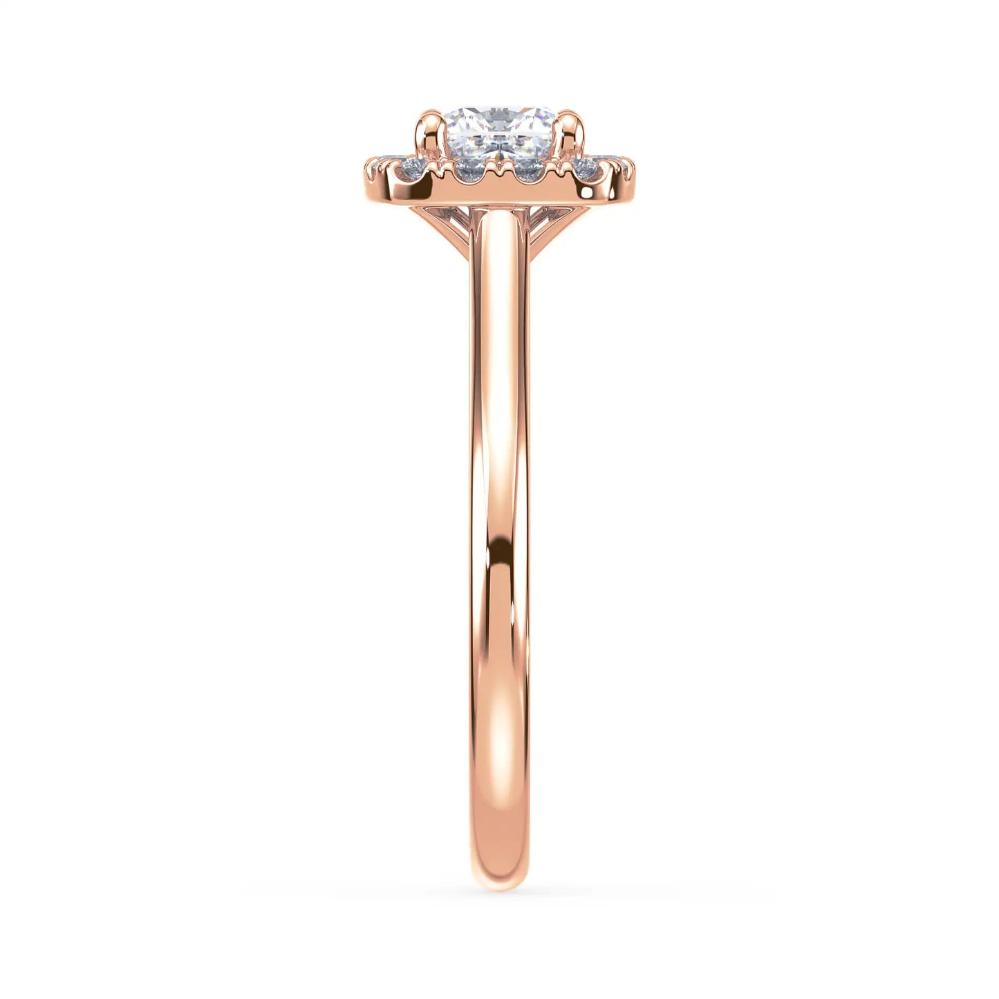 Solitaire Halo Ring - Cushion