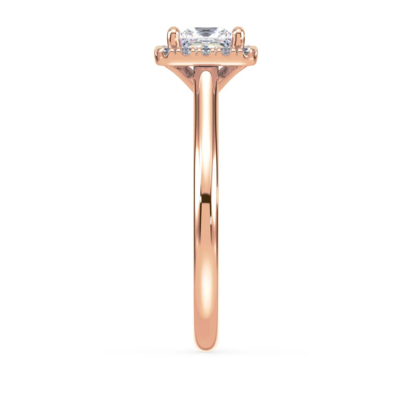 Solitaire Halo Ring - Princess