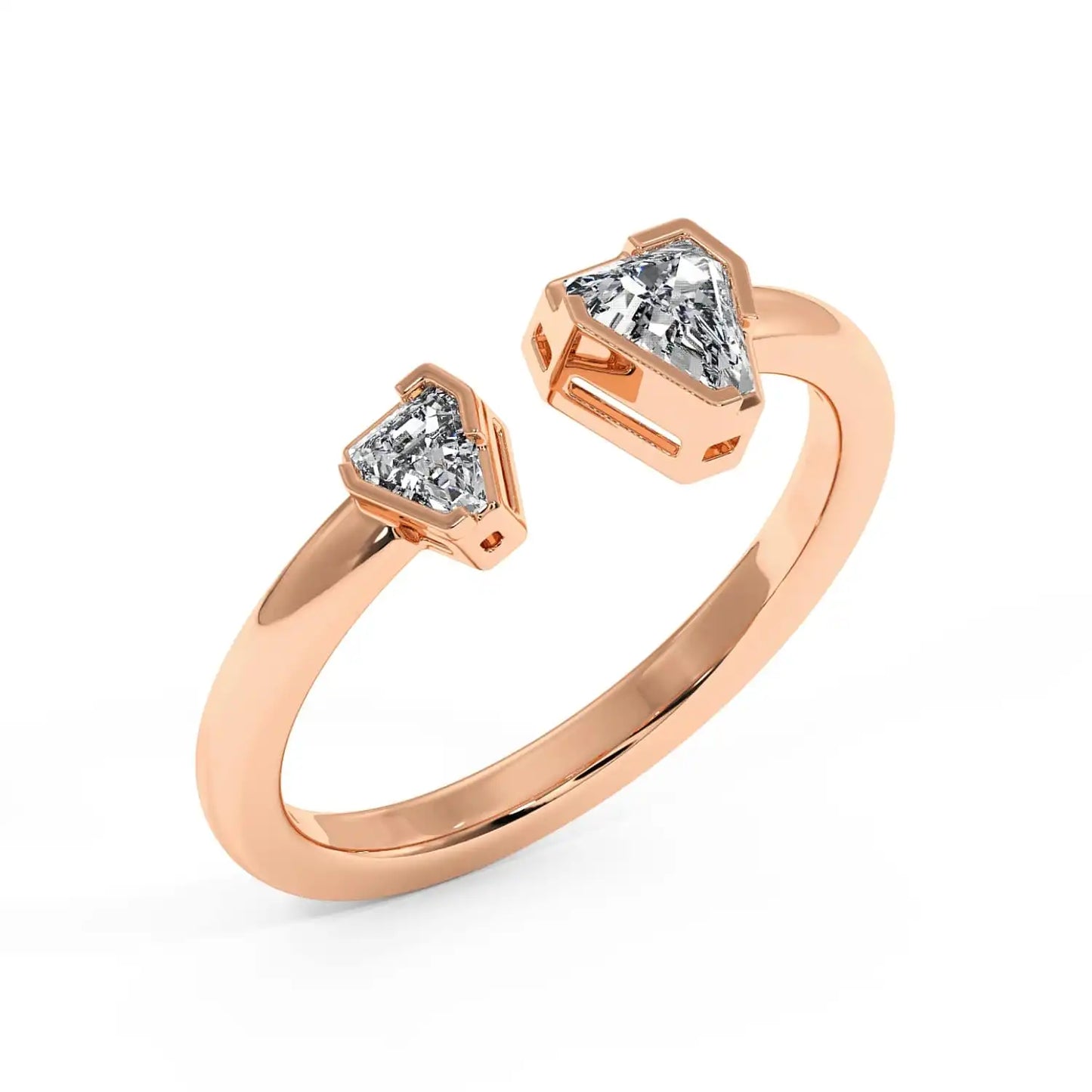 Two Stone Ring - Coffin