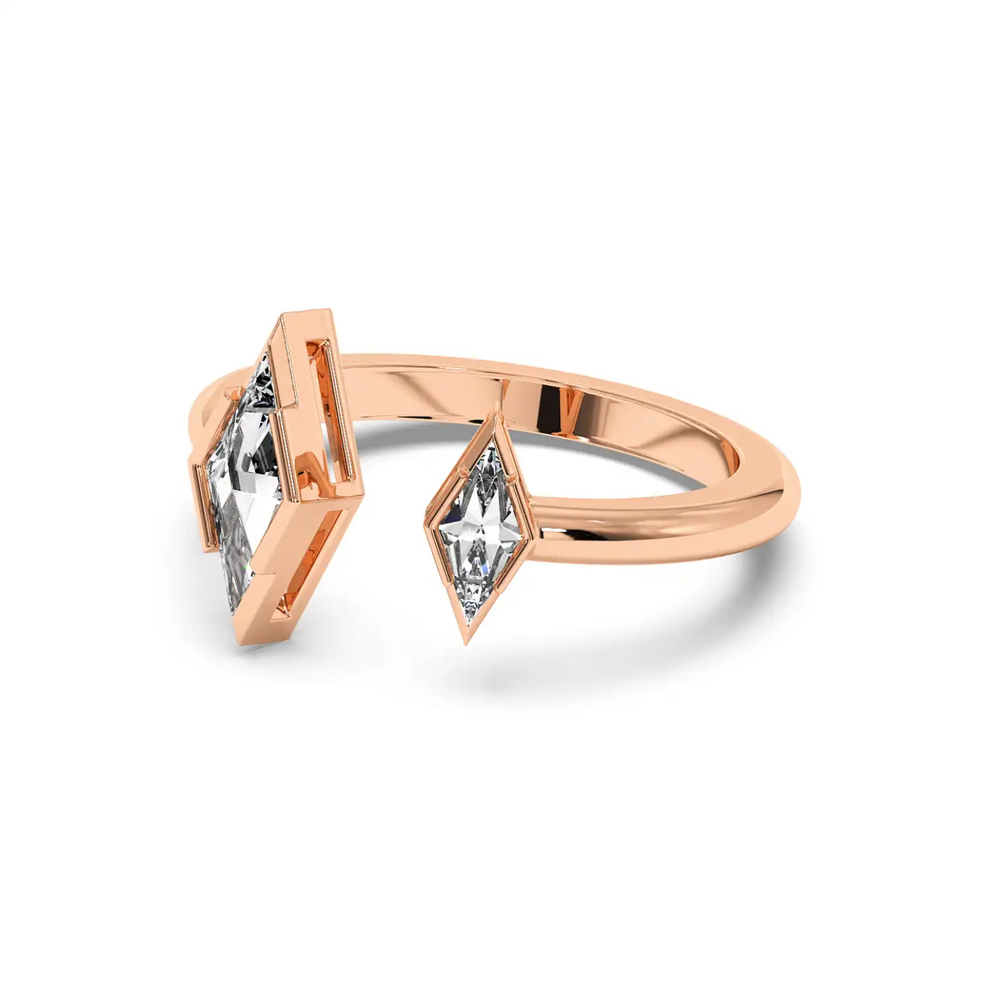 Two Stone Ring - Lozenge