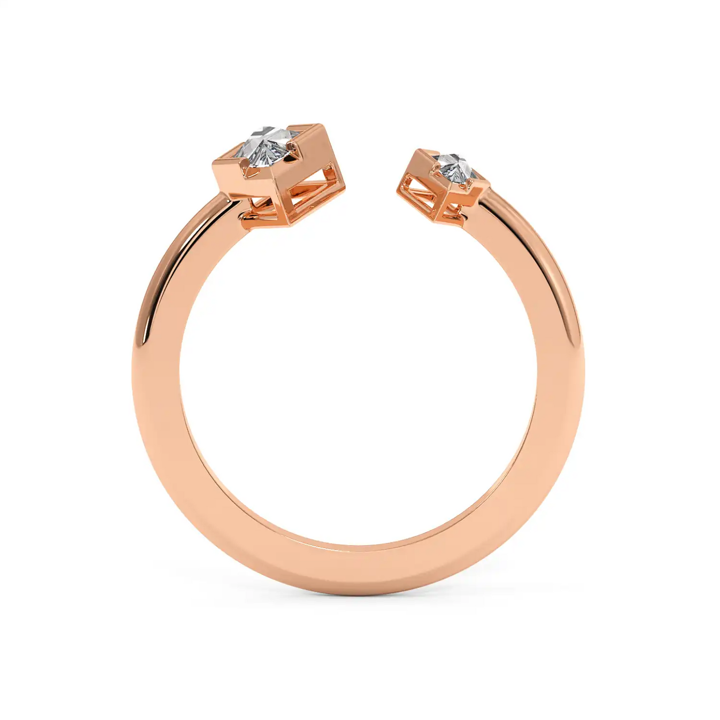 Two Stone Ring - Lozenge