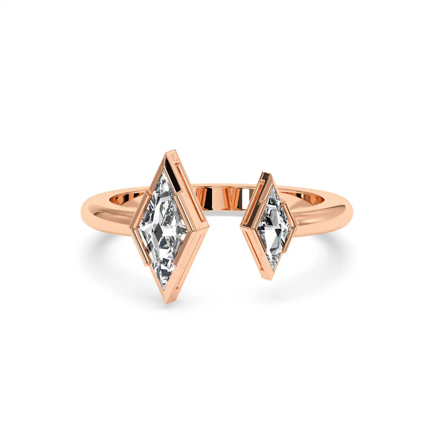 Two Stone Ring - Lozenge