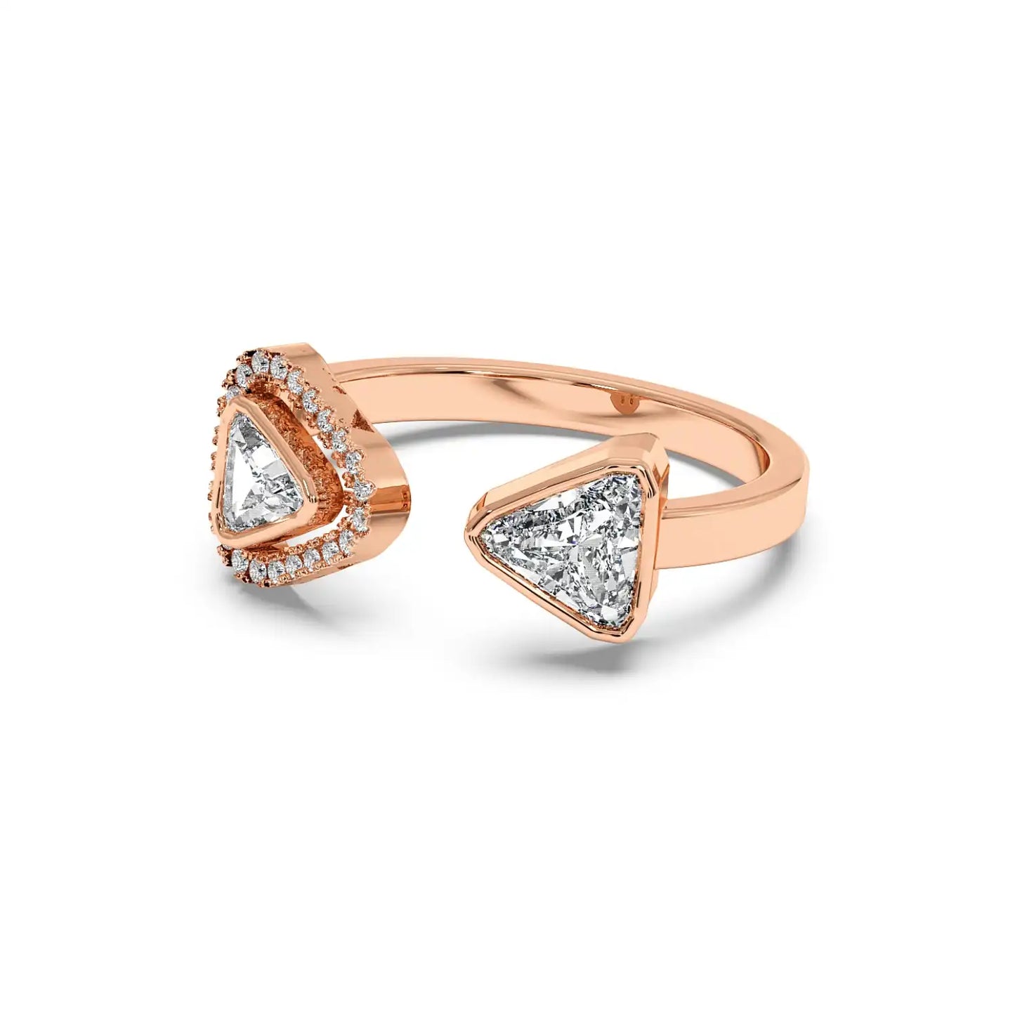 Two Stone Ring - Trillion