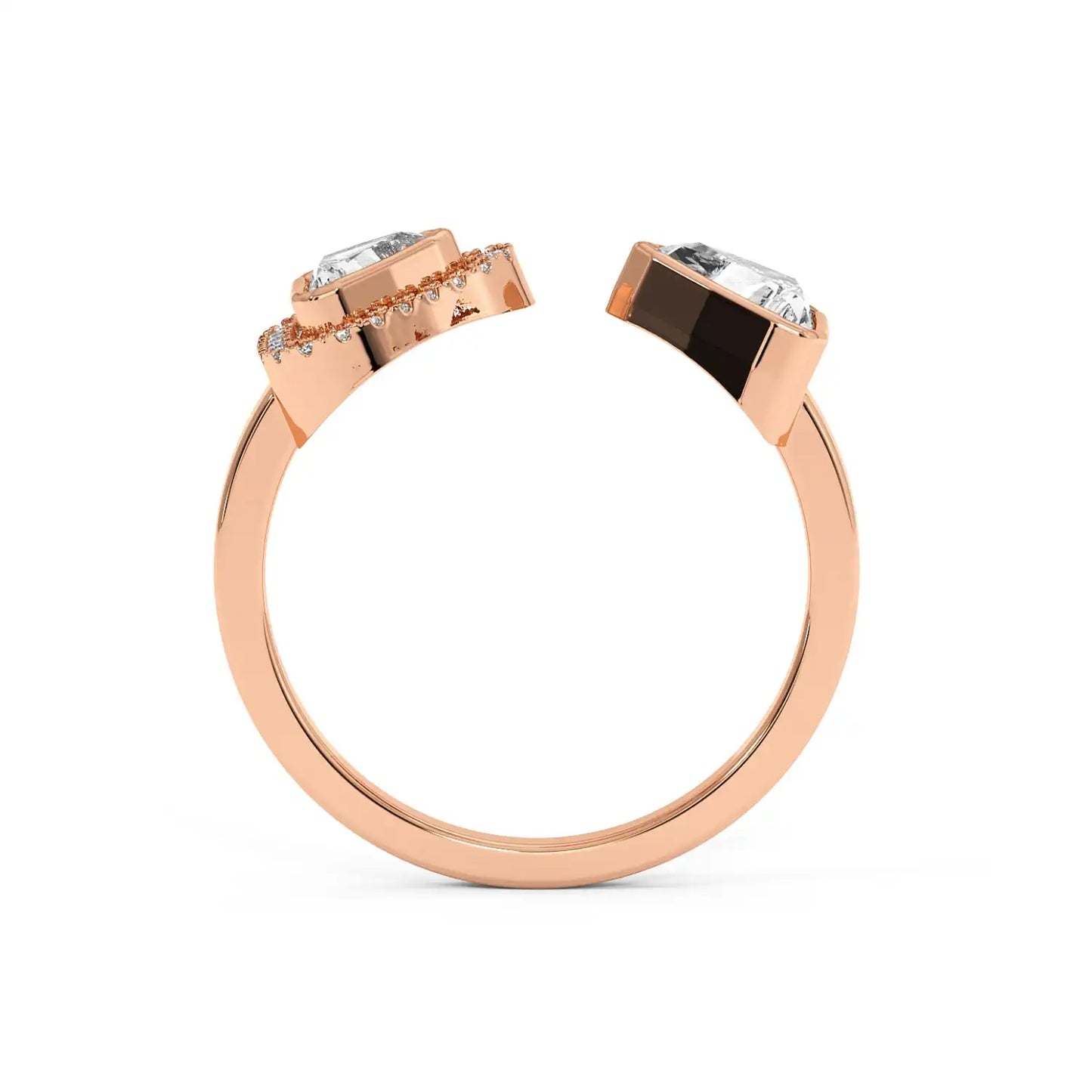 Two Stone Ring - Trillion