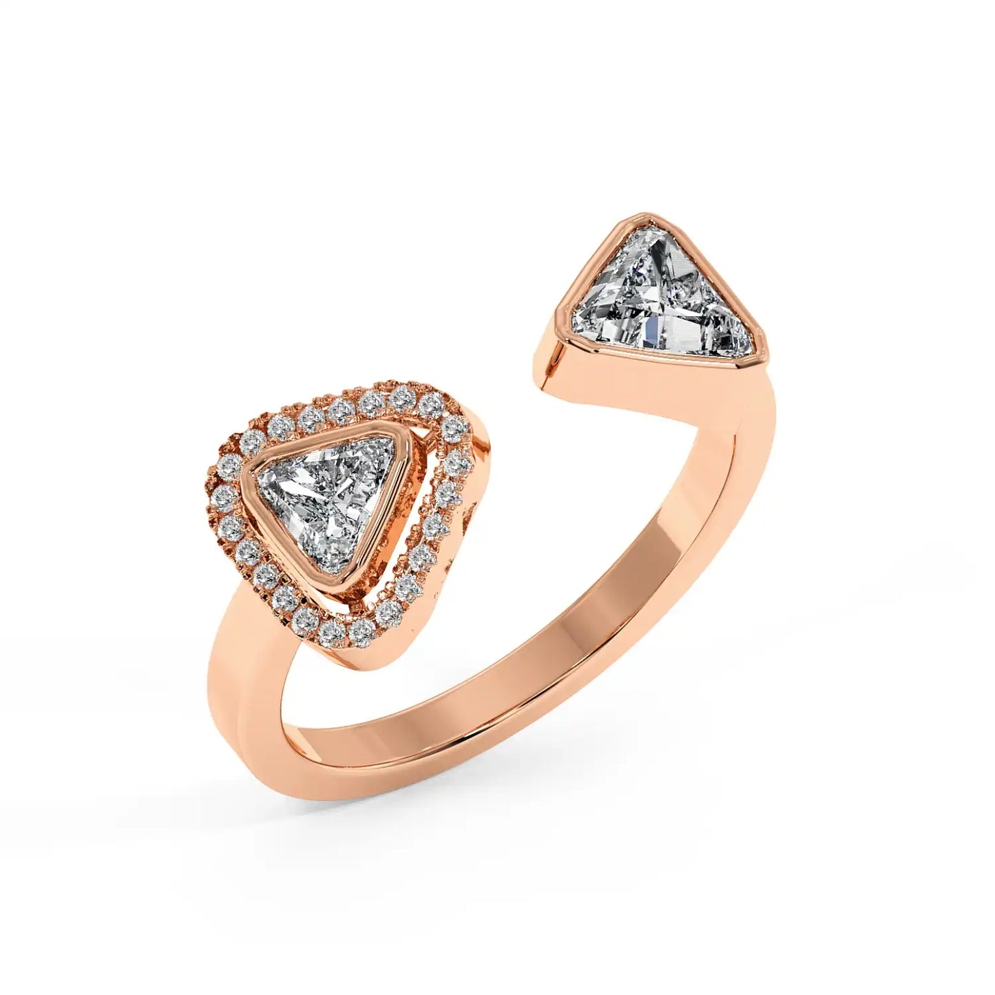 Two Stone Ring - Trillion