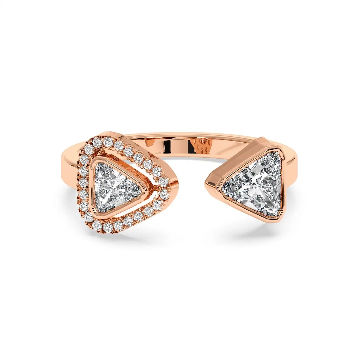 Two Stone Ring - Trillion