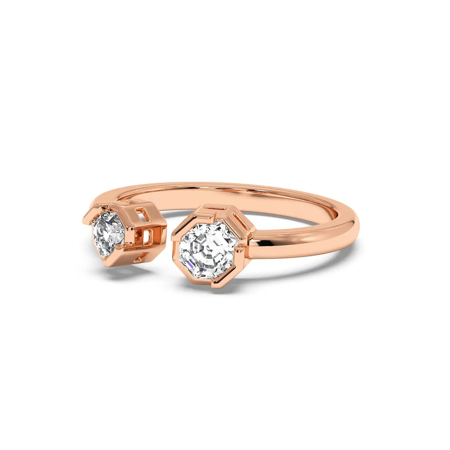 Two Stone Ring - Octagon