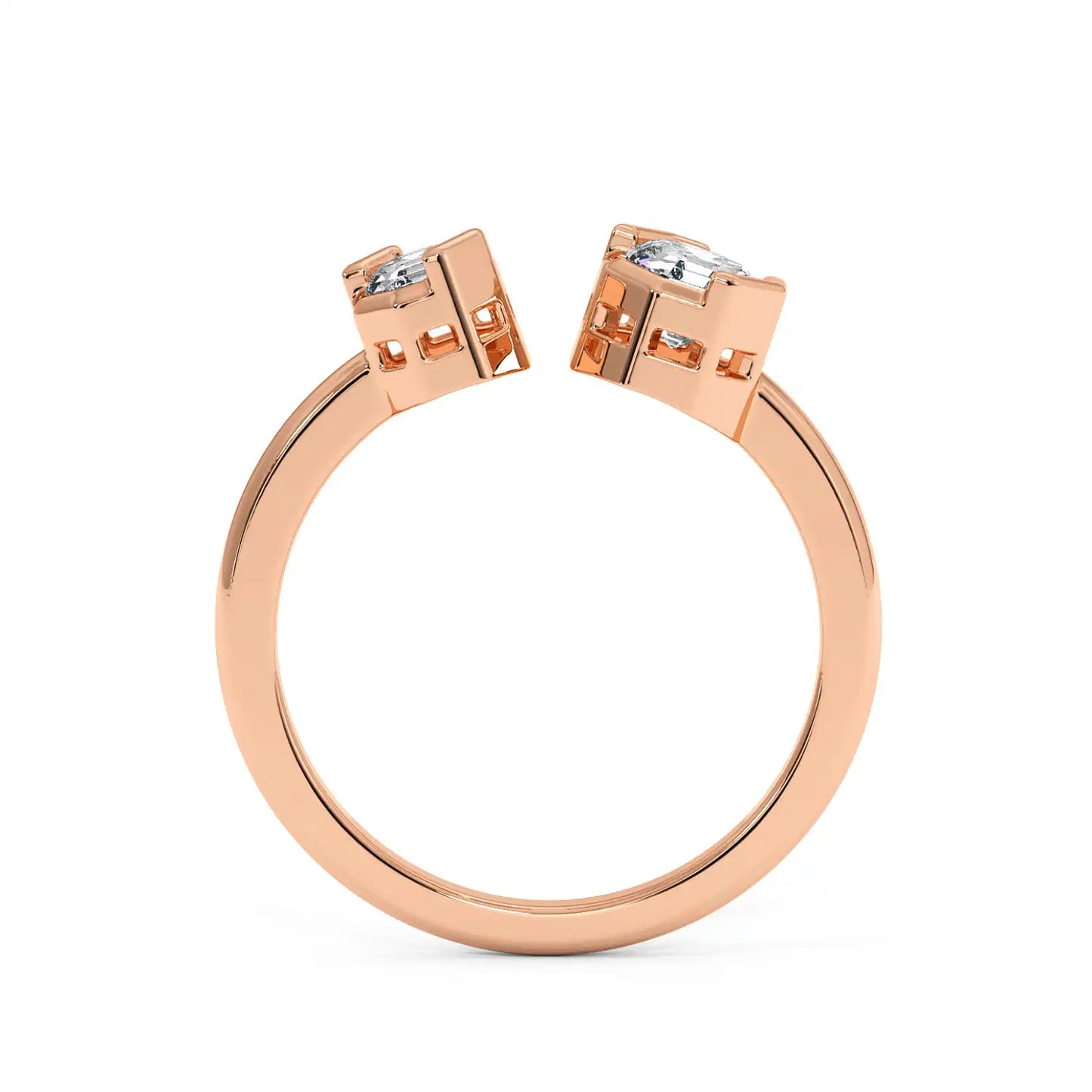 Two Stone Ring - Octagon