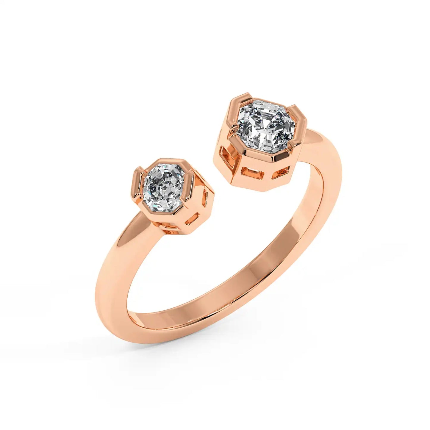 Two Stone Ring - Octagon