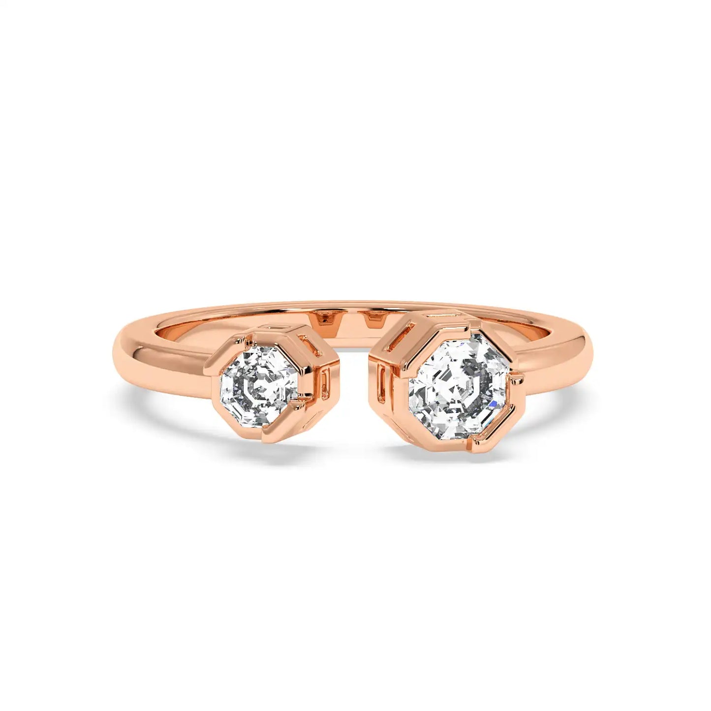 Two Stone Ring - Octagon