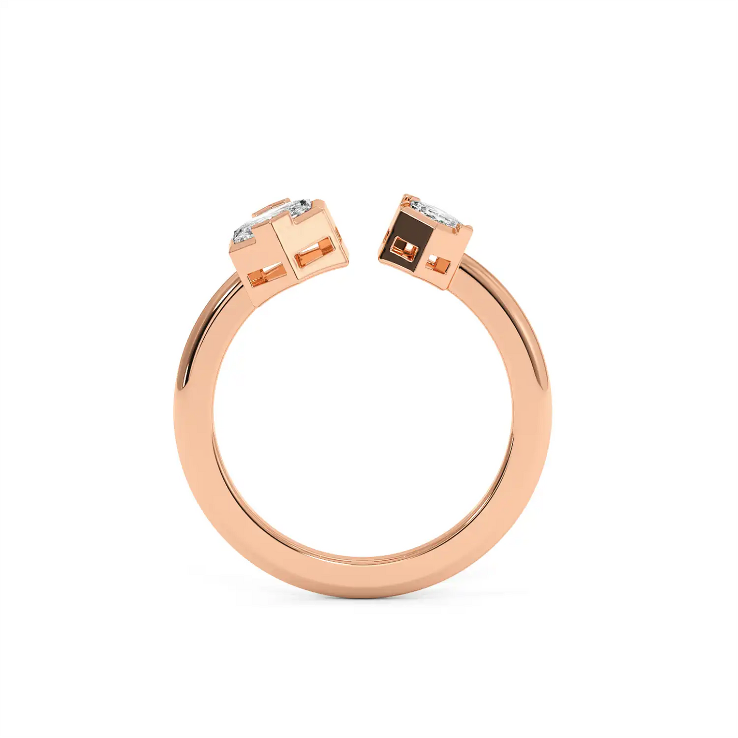 Two Stone Ring - Hexagon
