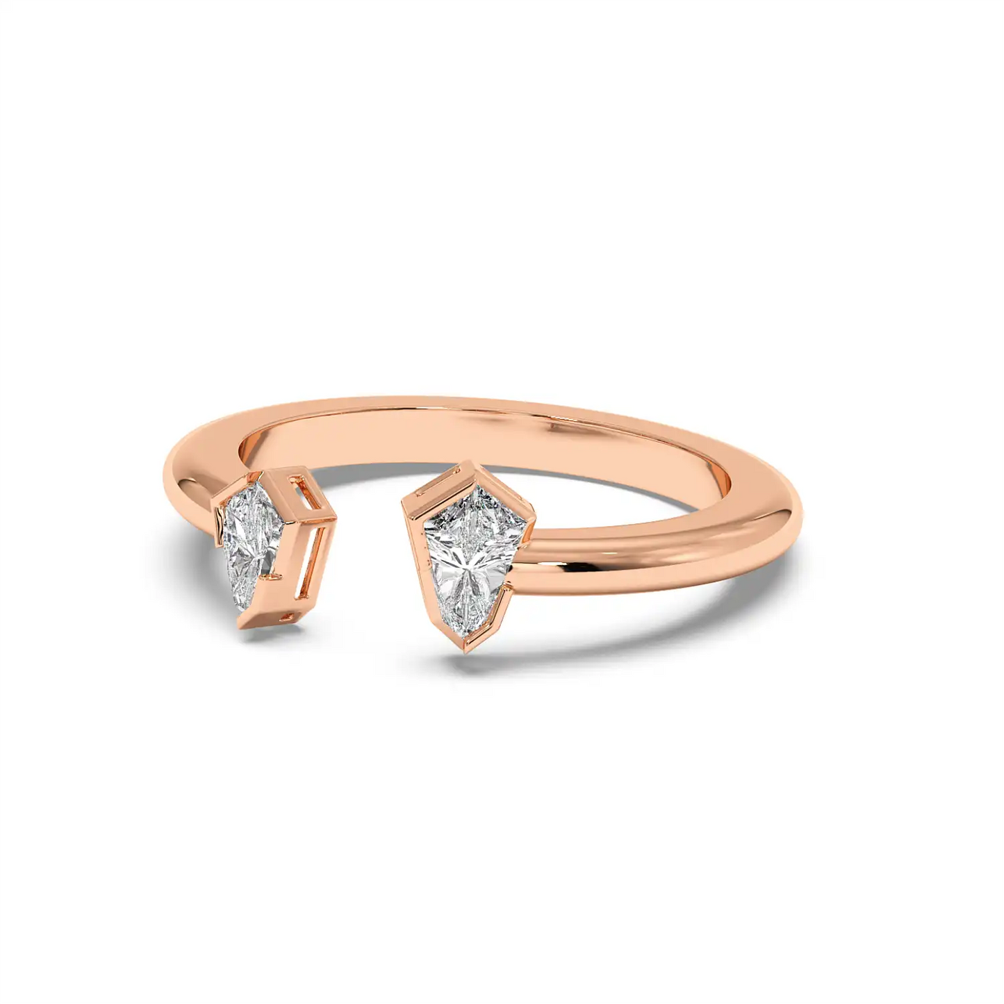 Two Stone Ring - Shield