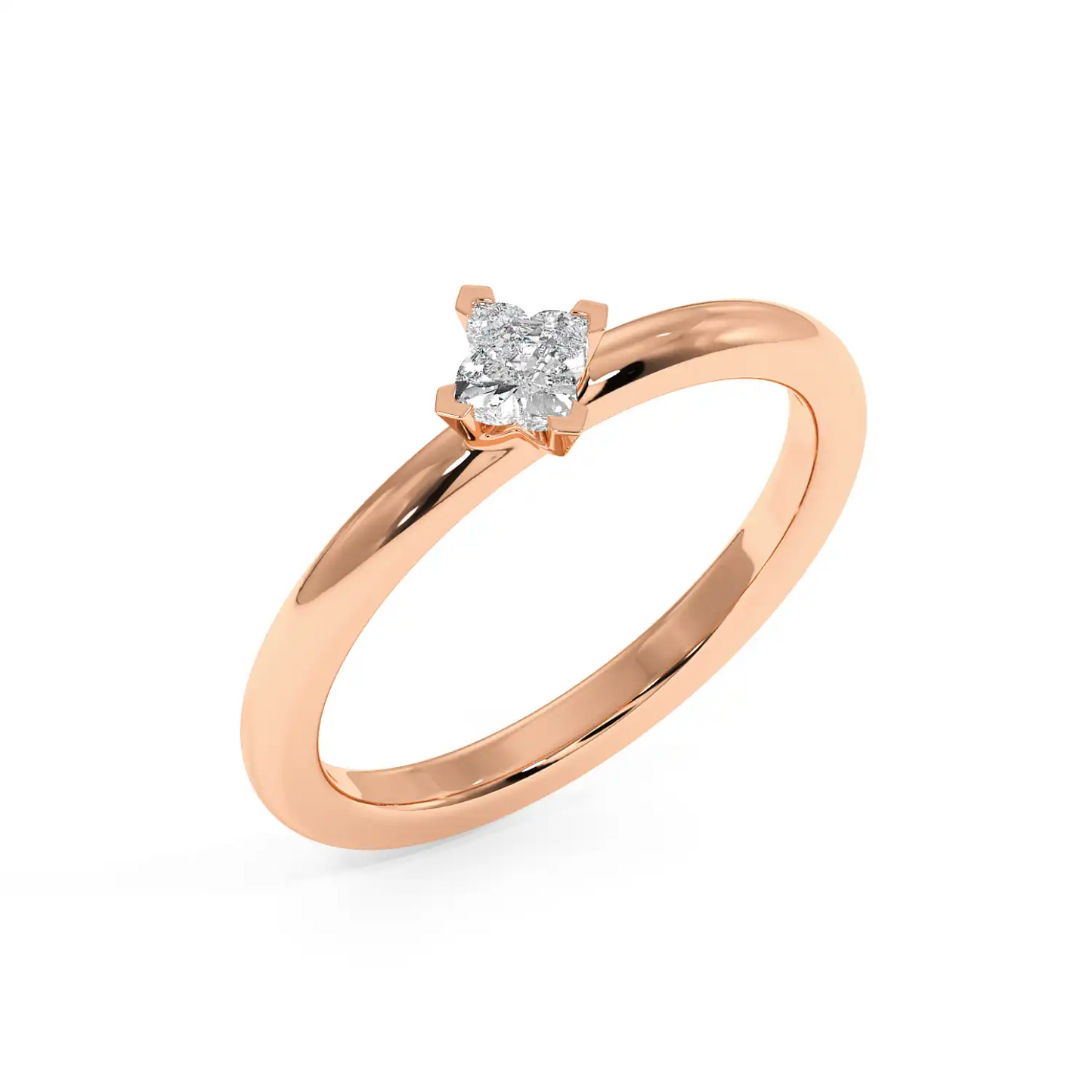 Solitaire Ring - Floral