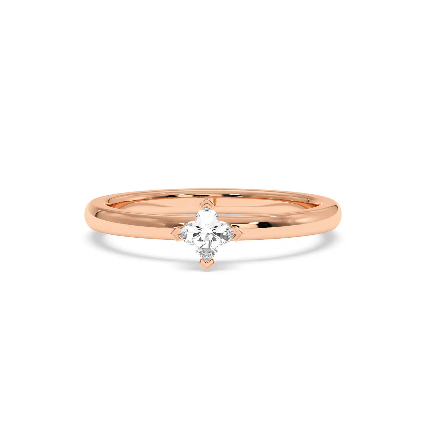 Solitaire Ring - Floral