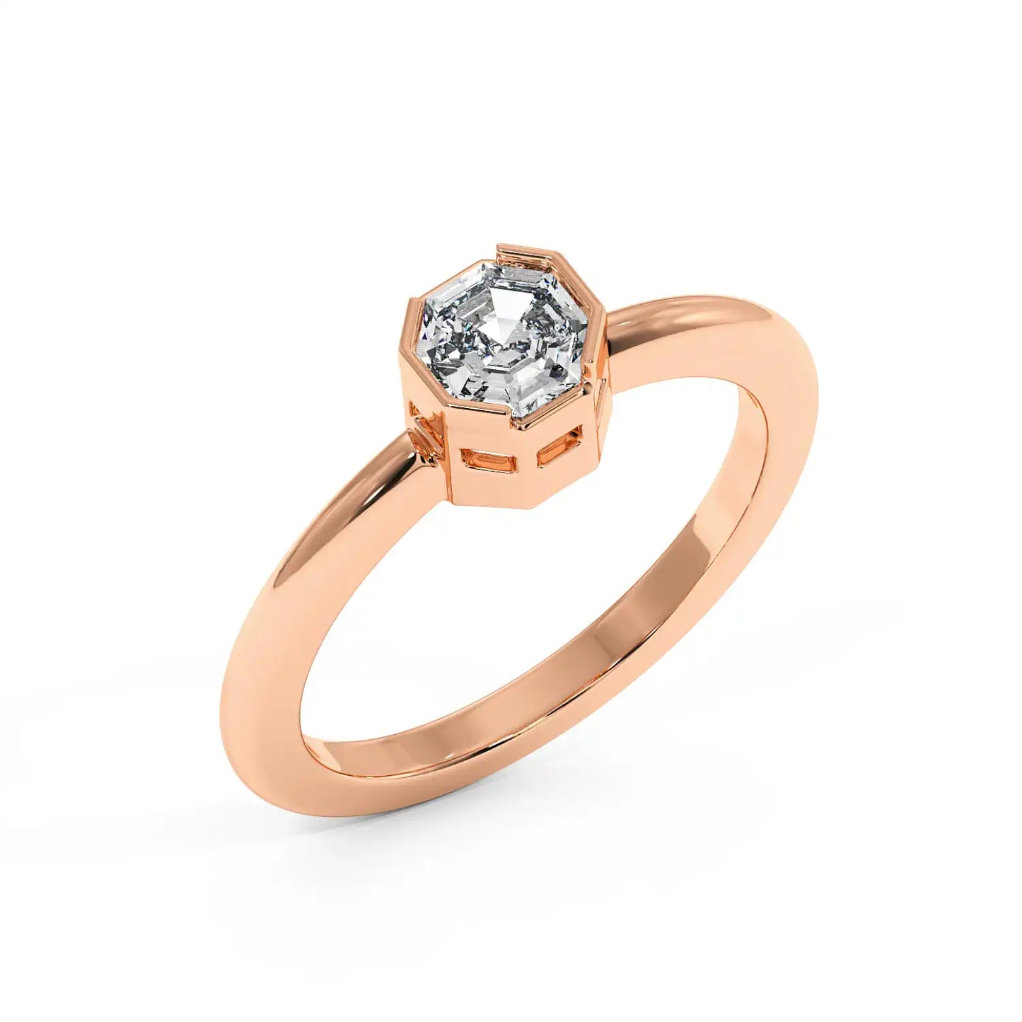 Solitaire Ring - Octagon