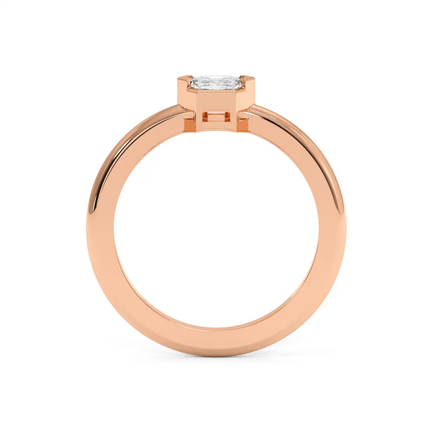 Solitaire Ring - Hexagon