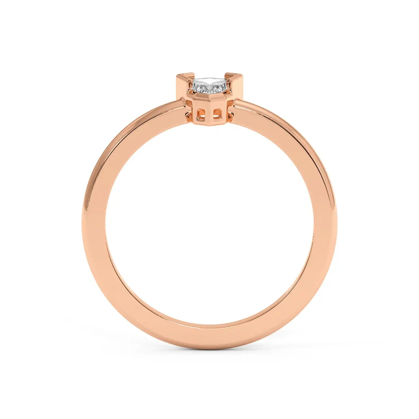 Solitaire Ring - Shield