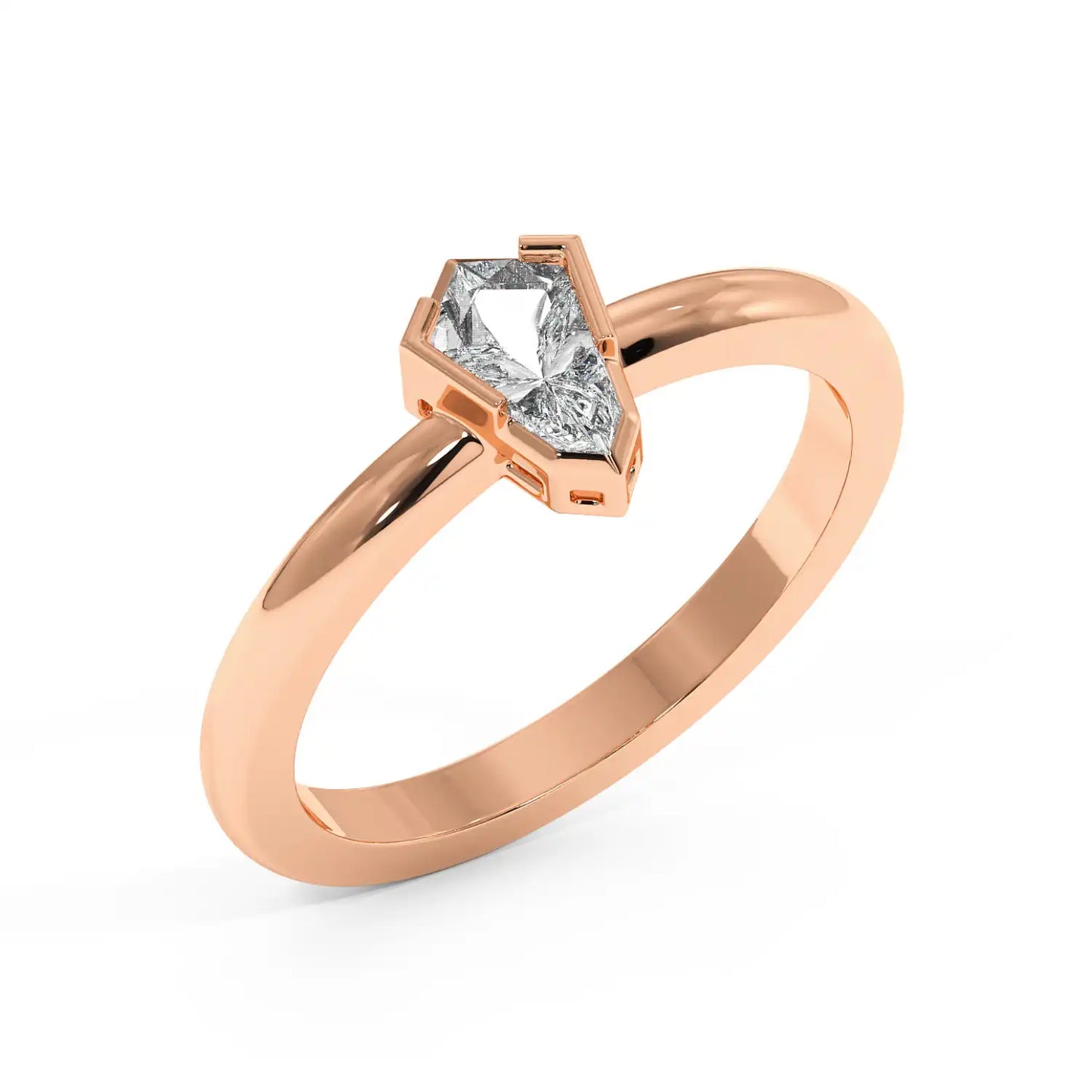 Solitaire Ring - Shield