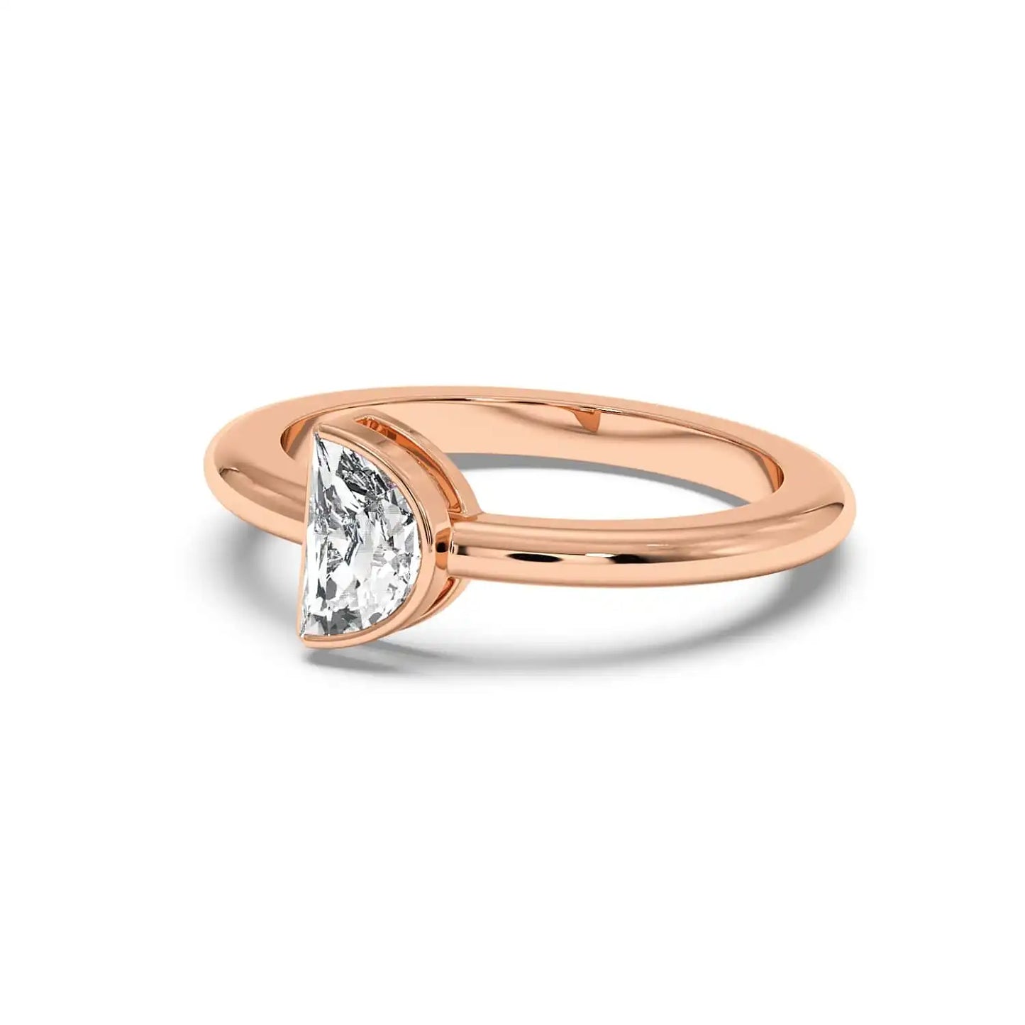Solitaire Ring - Halfmoon