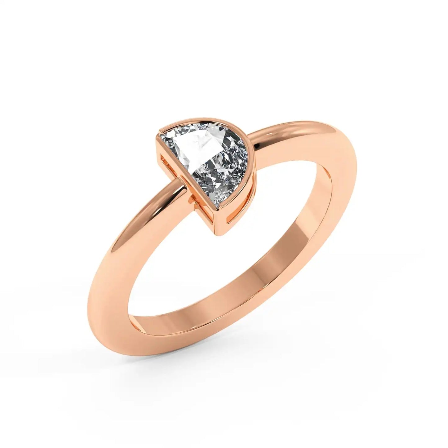 Solitaire Ring - Halfmoon