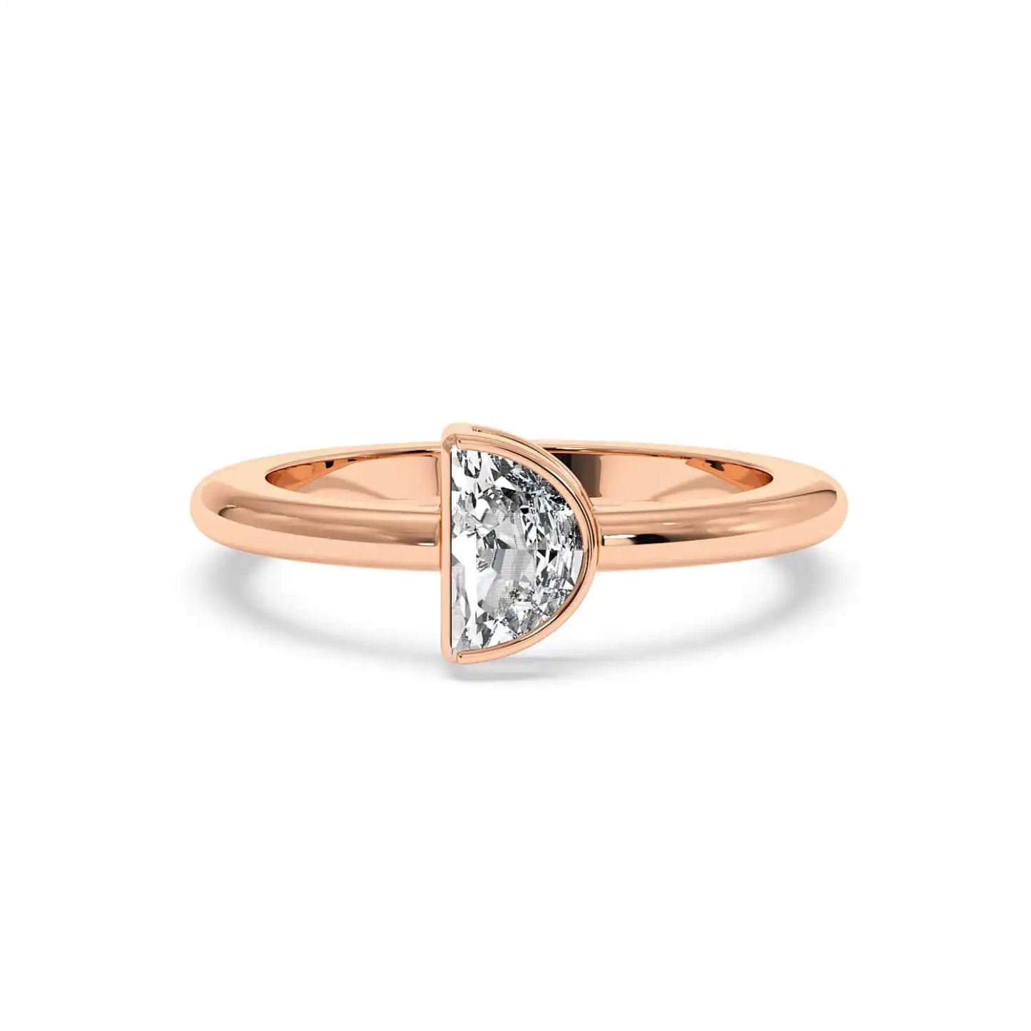 Solitaire Ring - Halfmoon