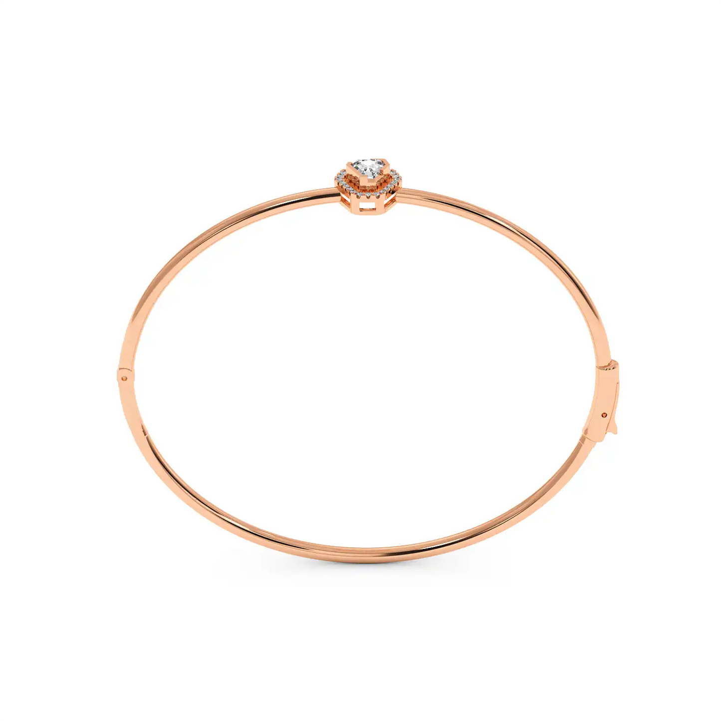 Solitaire Halo Bracelet - Coffin