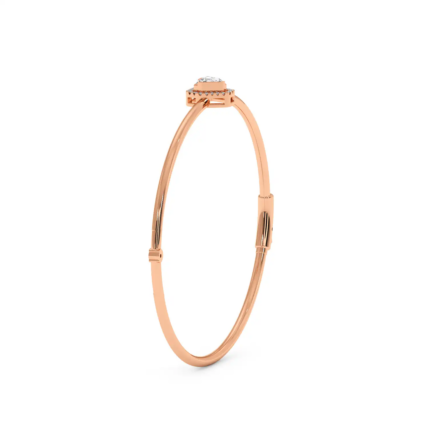 Solitaire Halo Bracelet - Coffin