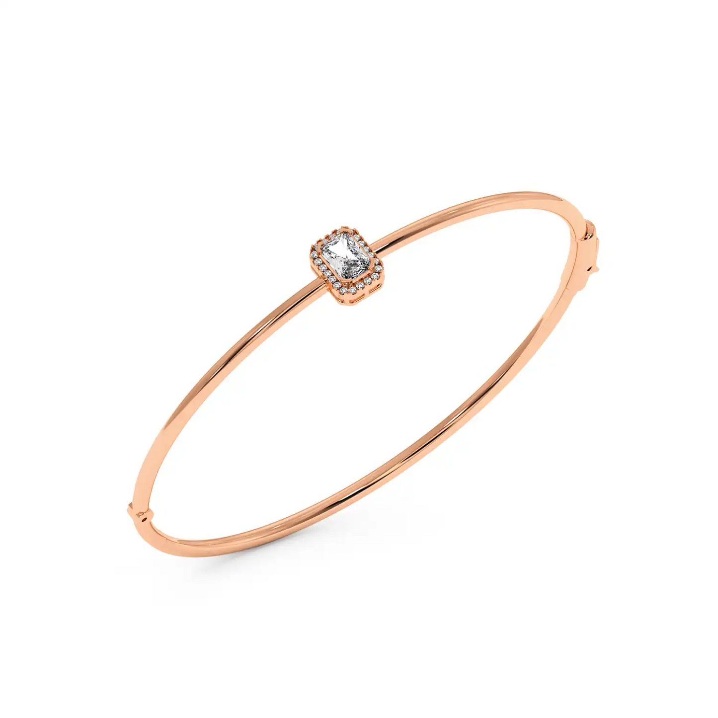Solitaire Halo Bracelet - Radiant