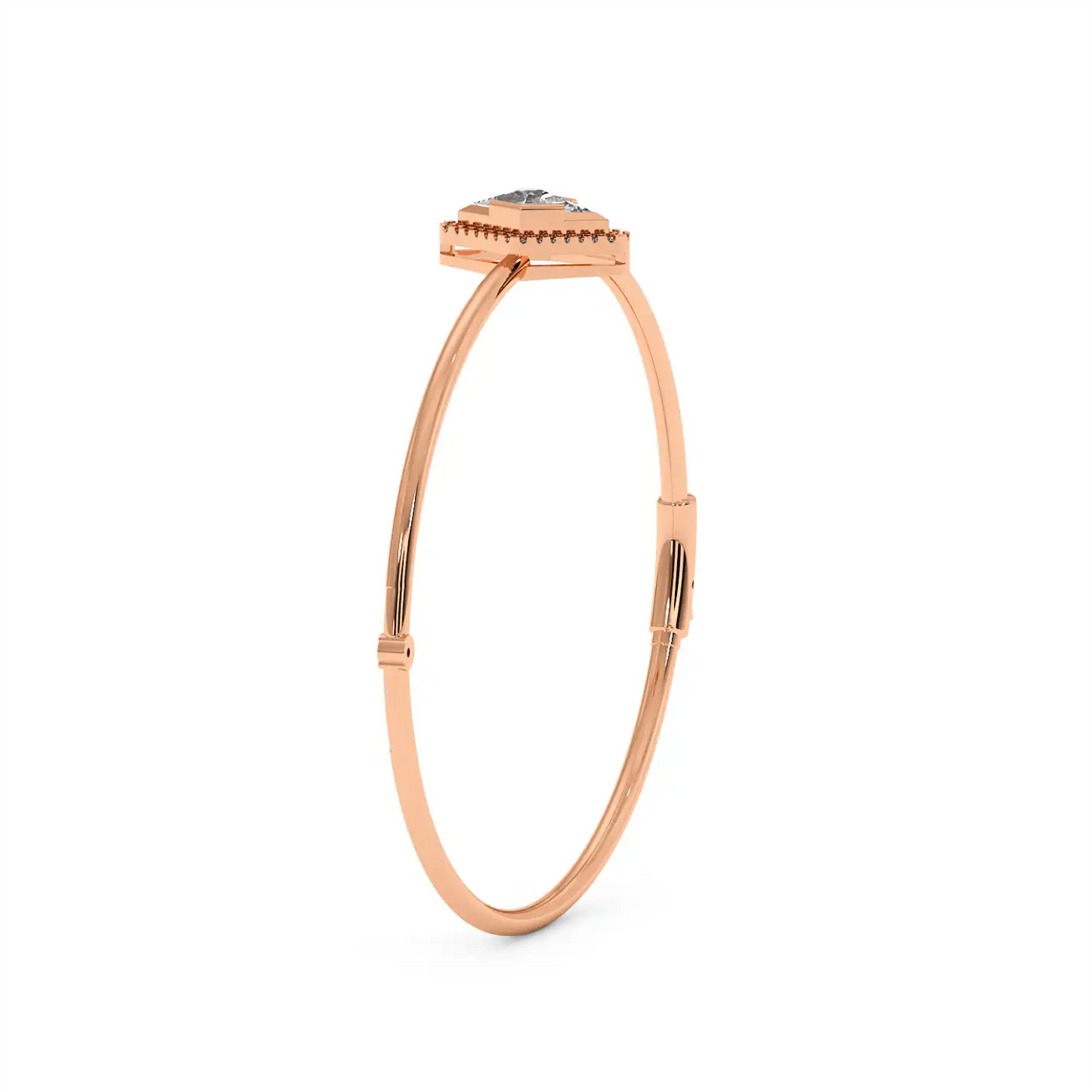 Solitaire Halo Bracelet - Lozenge