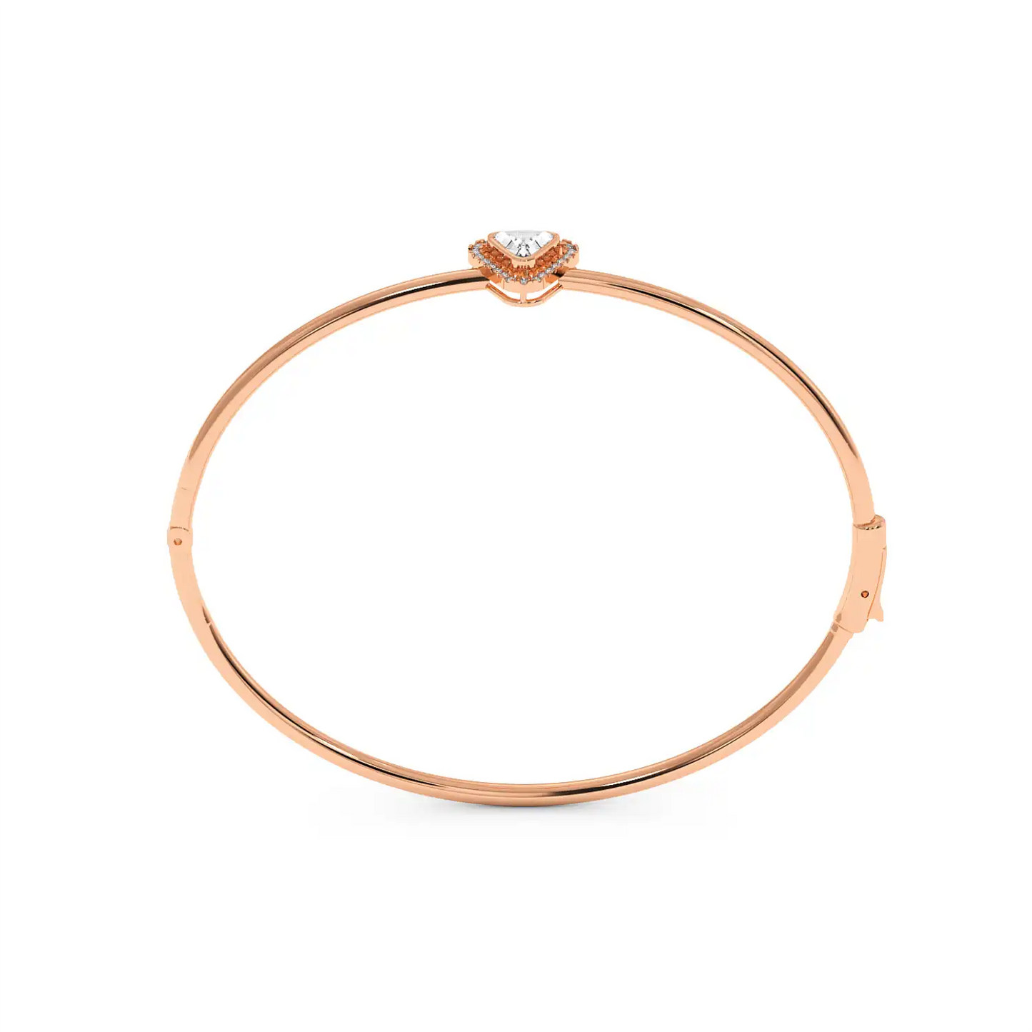 Solitaire Halo Bracelet - Trillion