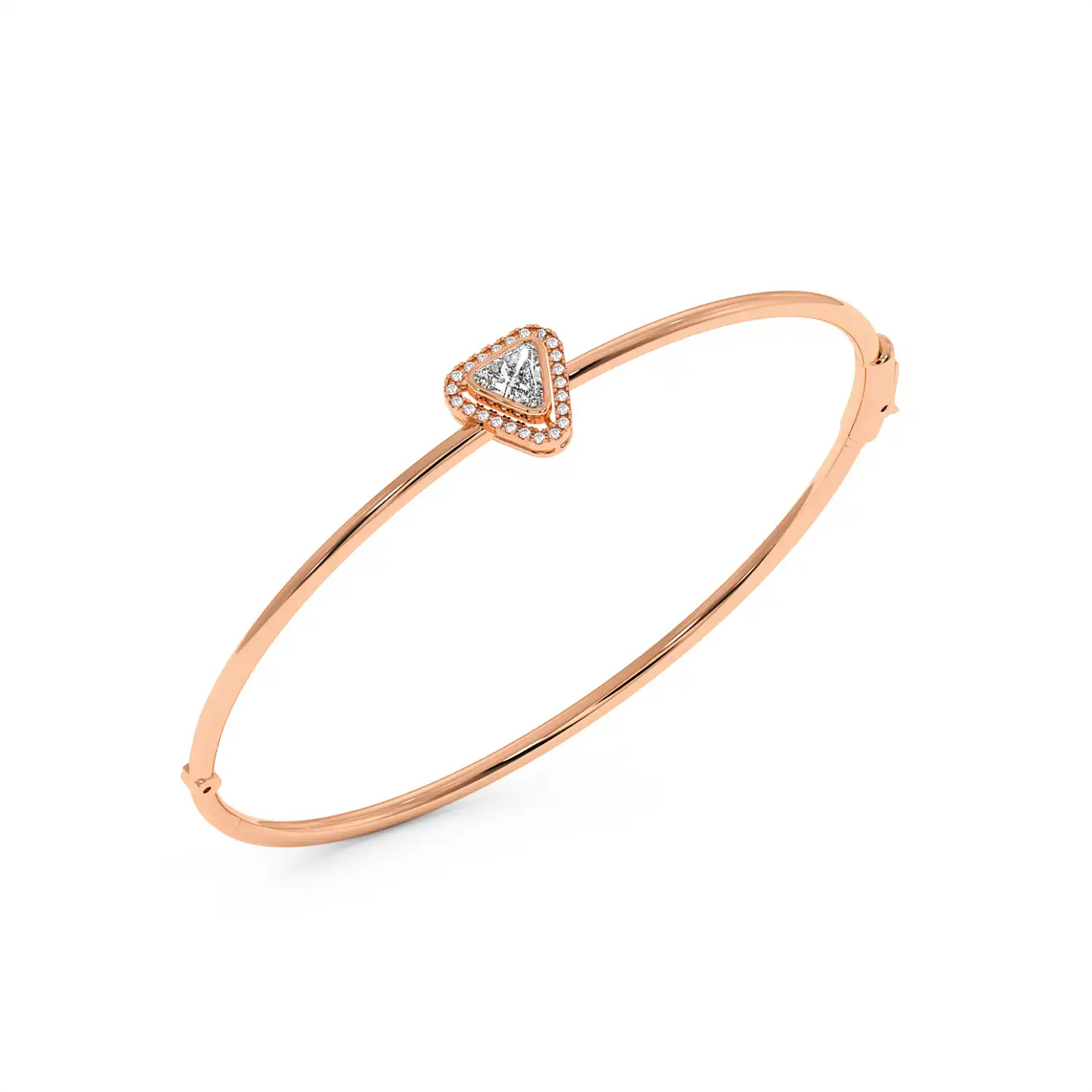 Solitaire Halo Bracelet - Trillion