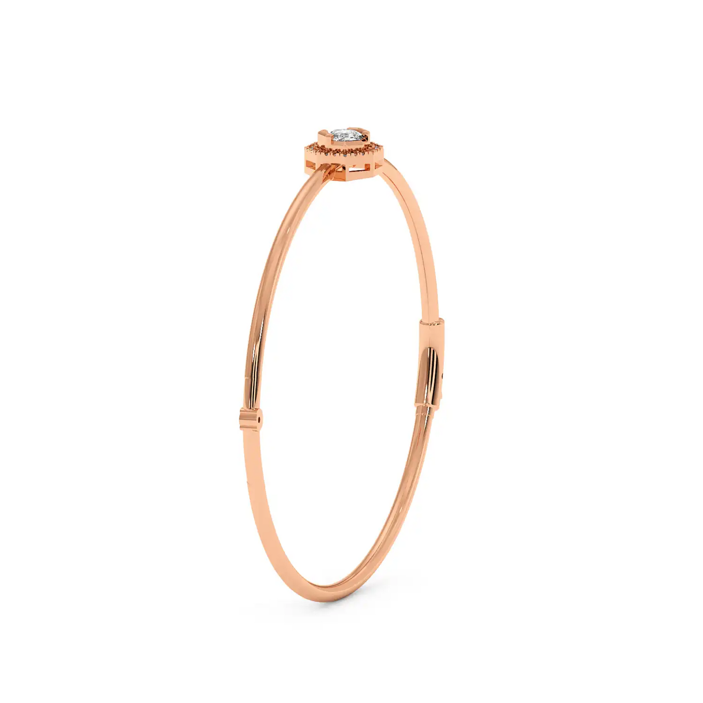 Solitaire Halo Bracelet - Octagon