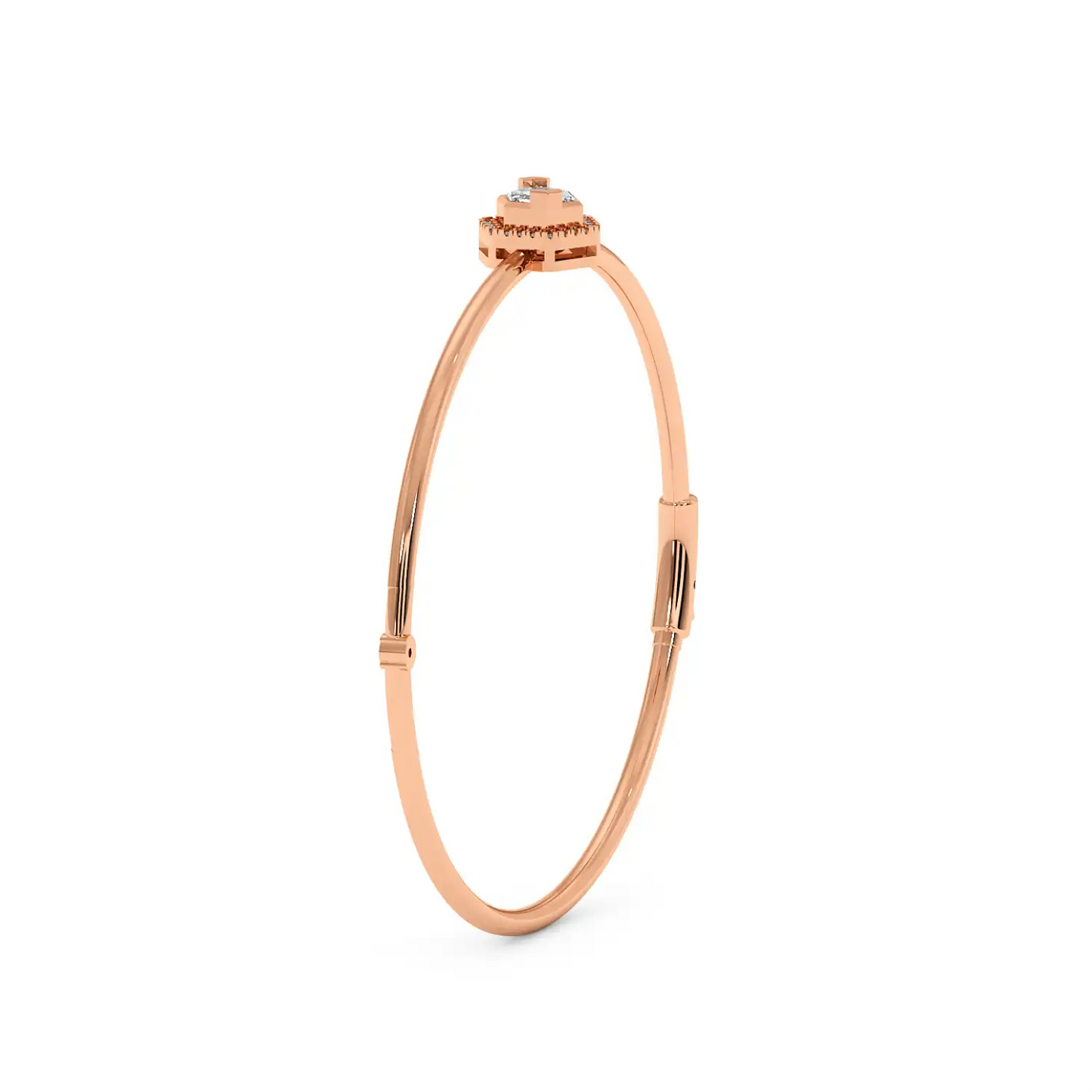 Solitaire Halo Bracelet - Hexagon