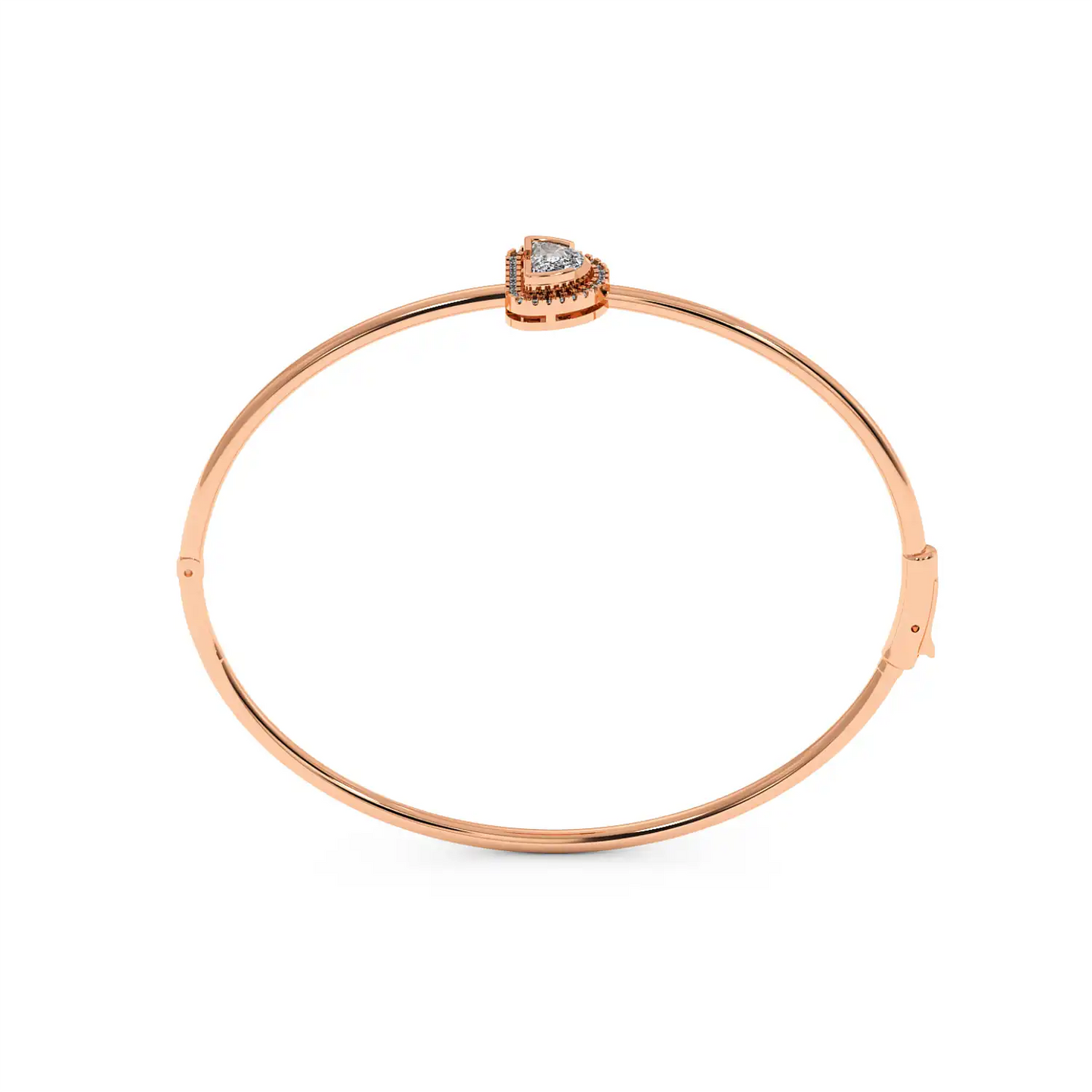 Solitaire Halo Bracelet - Halfmoon