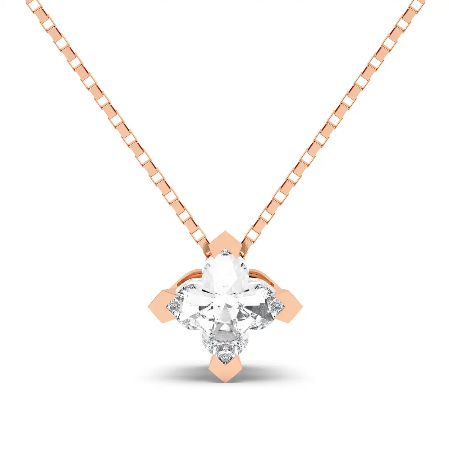 Solitaire Pendant - Floral