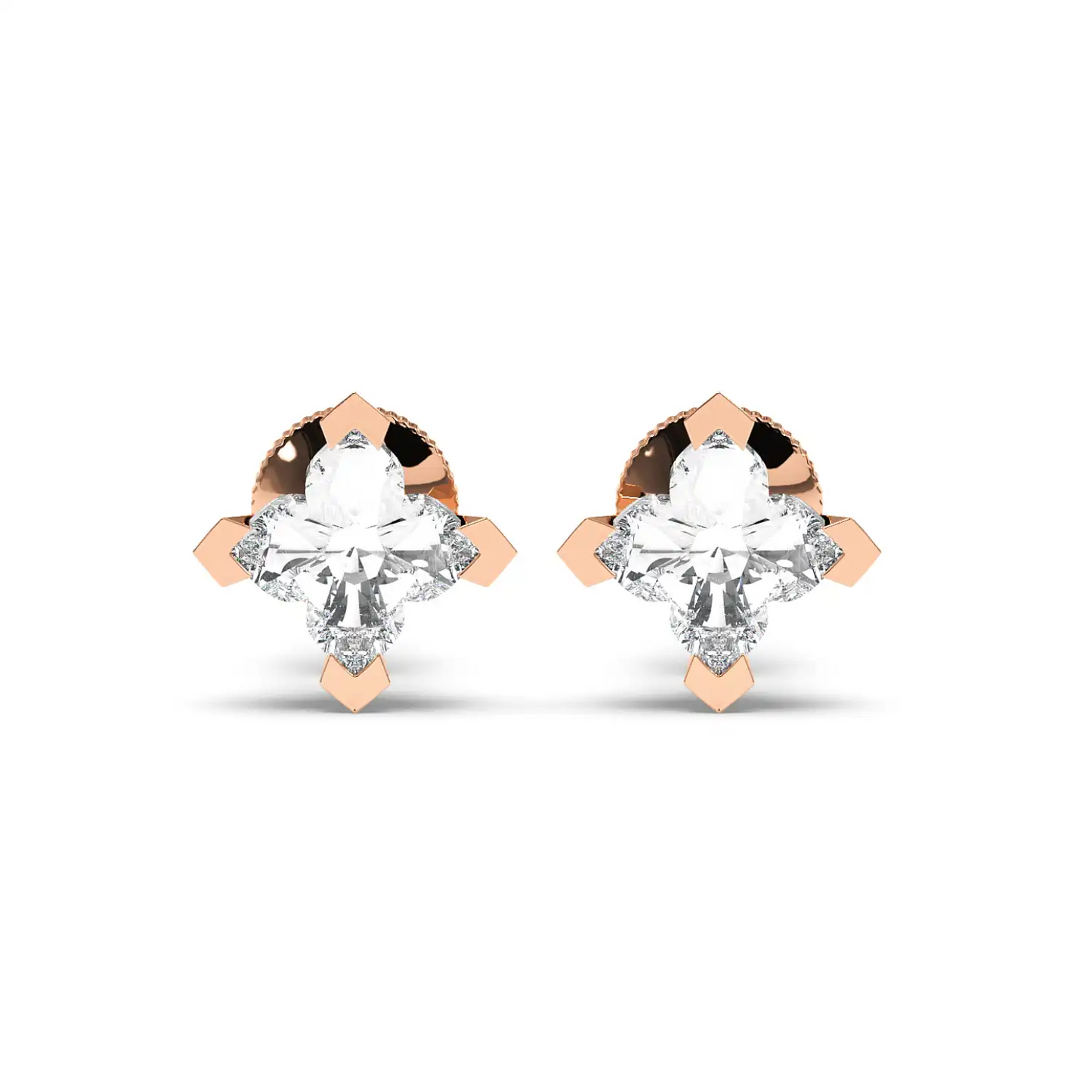 Solitaire Earring - Floral