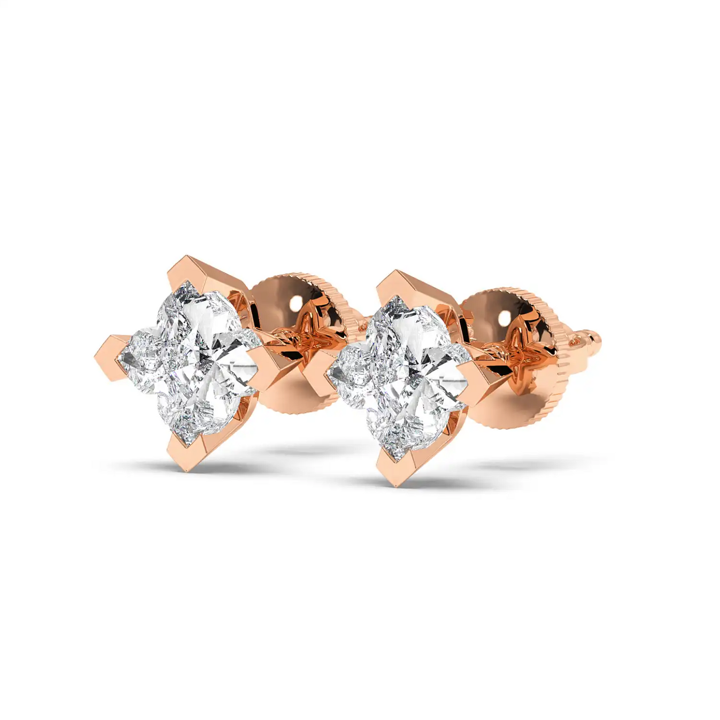 Solitaire Earring - Floral