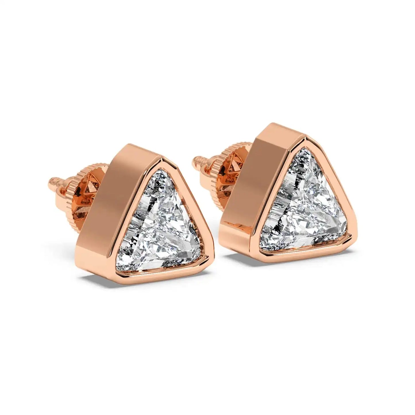 Solitaire Earring - Trillion