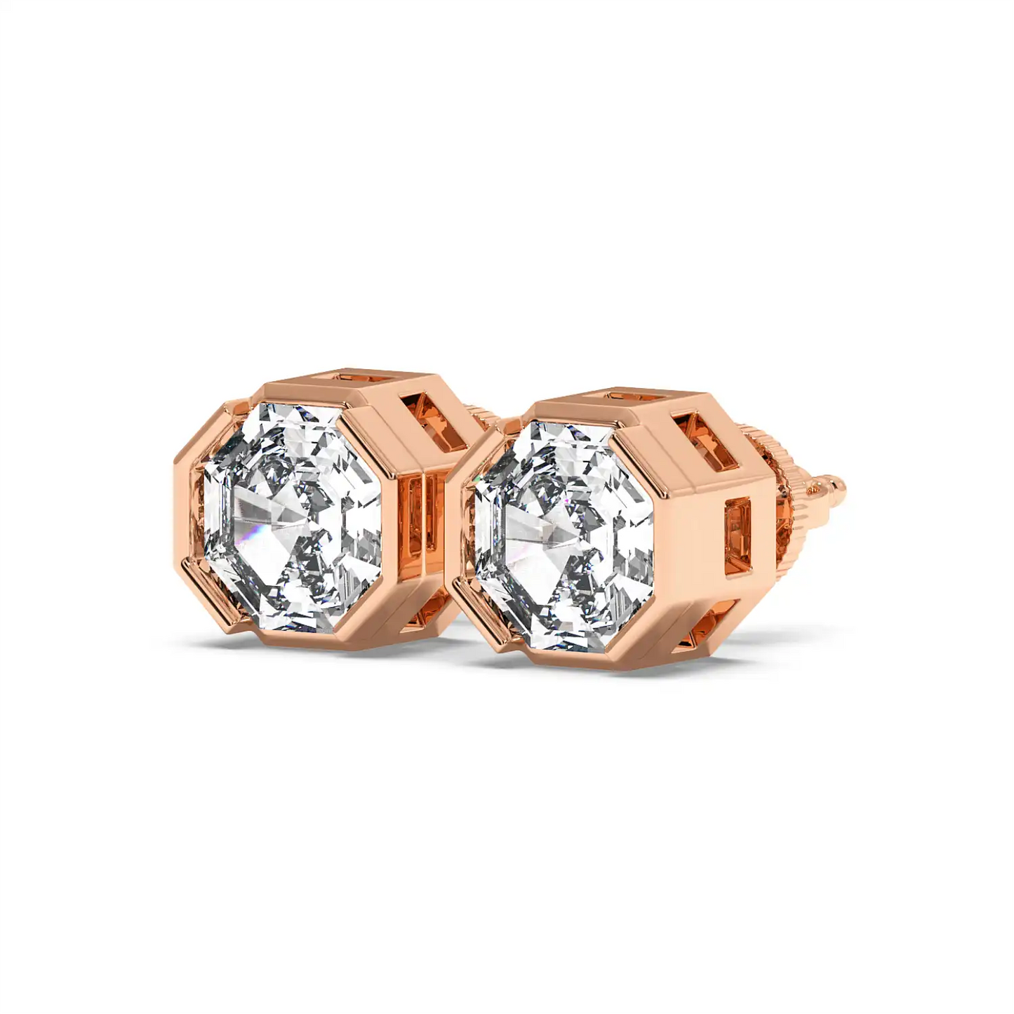 Solitaire Earring - Octagon