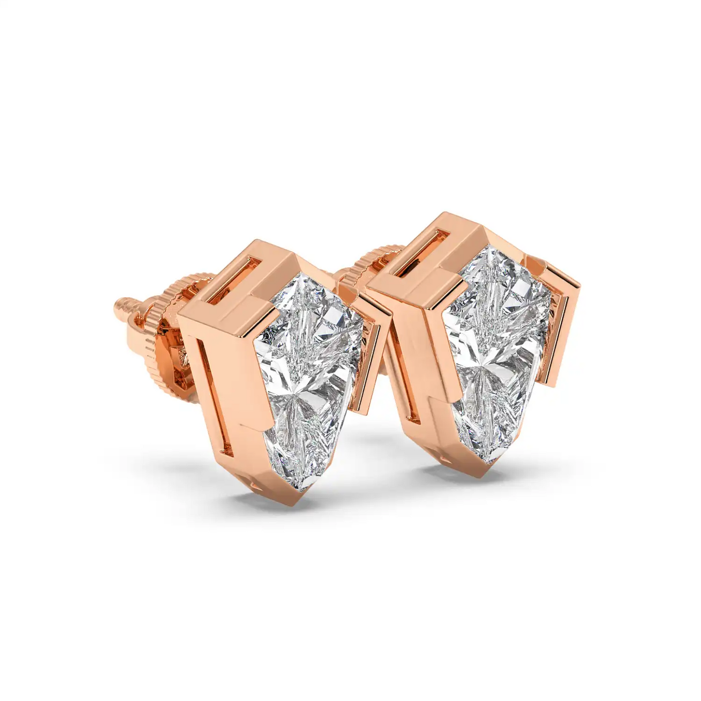 Solitaire Earring - Shield
