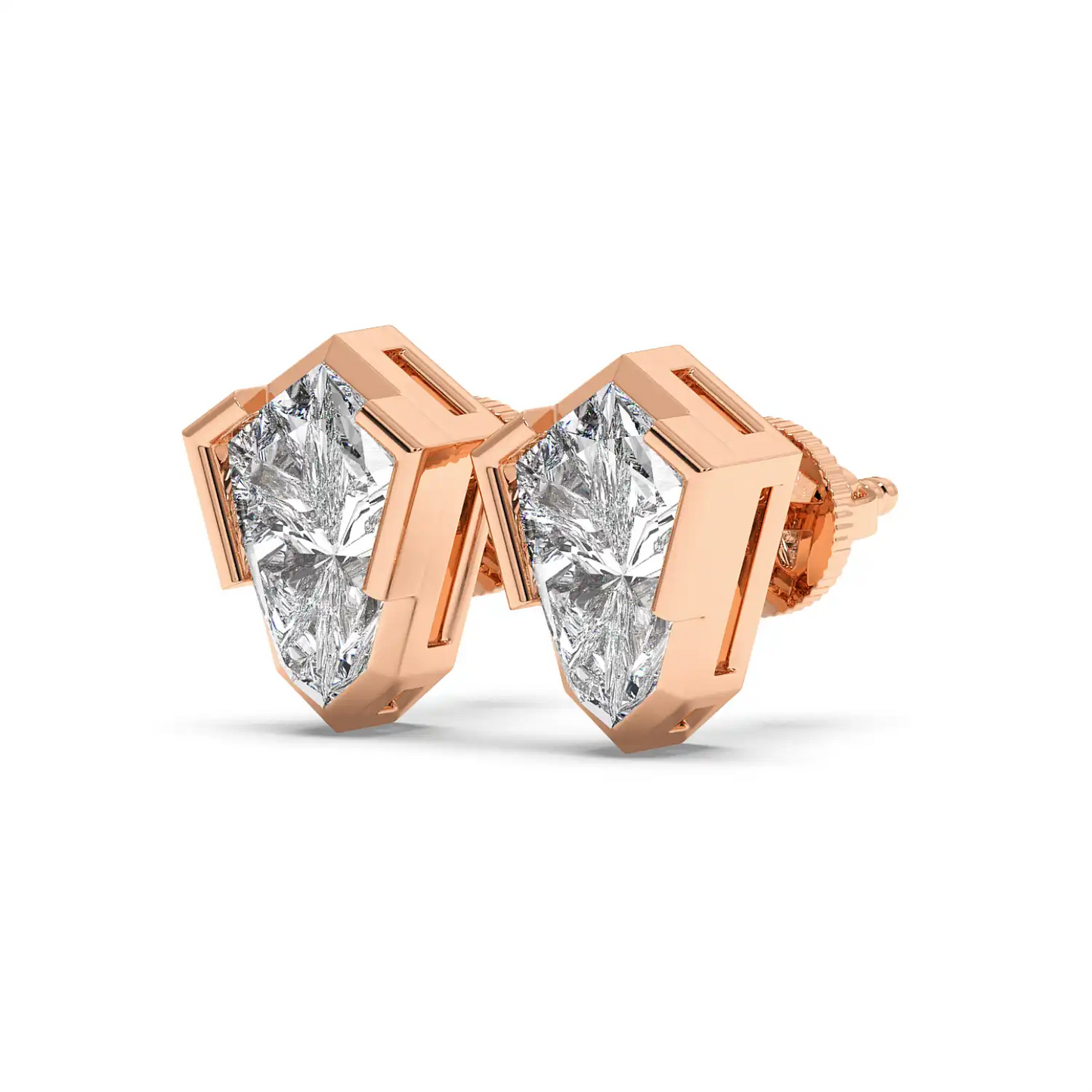 Solitaire Earring - Shield