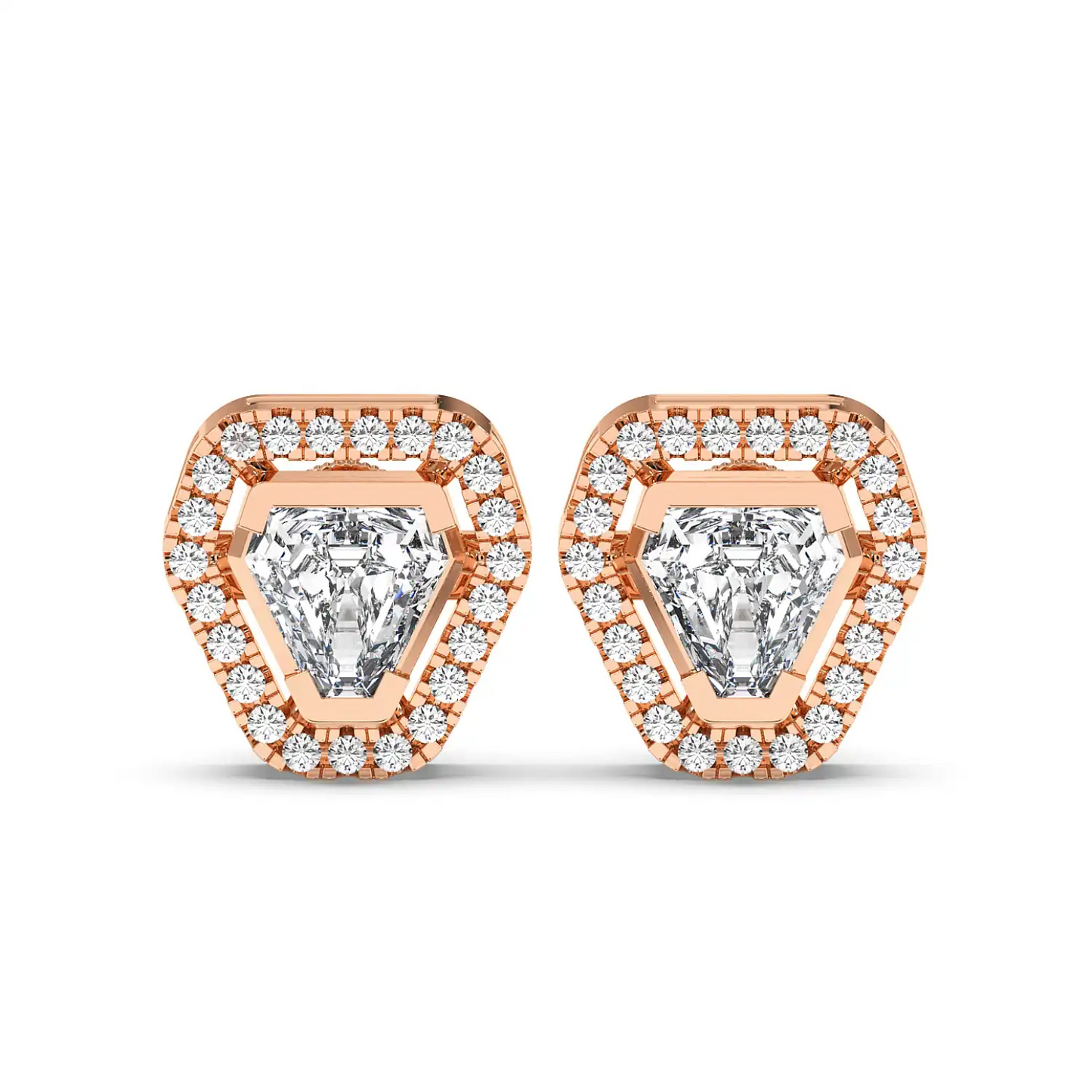Solitaire Halo Earring - Coffin