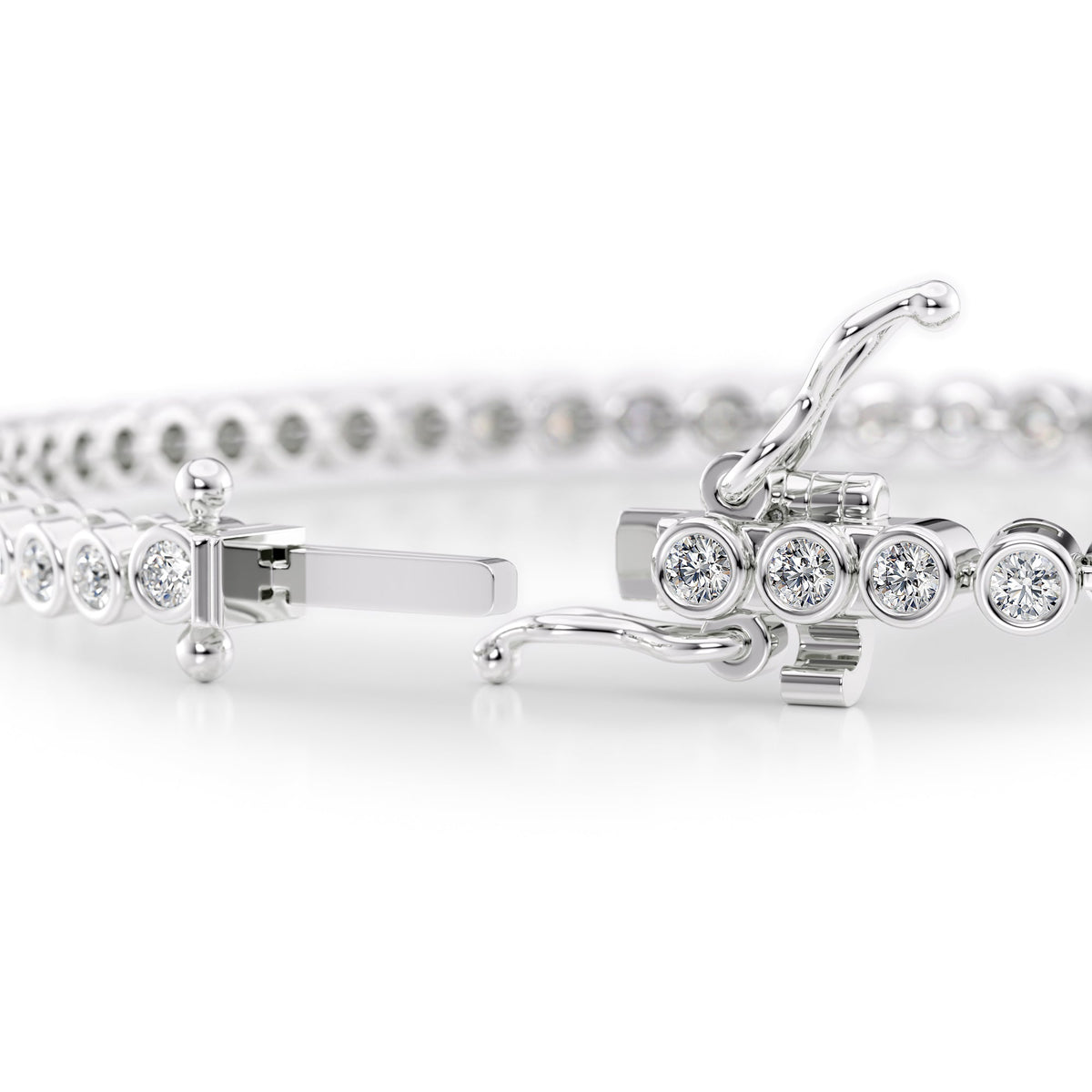 Lab Diamond Bezel Tennis Bracelet