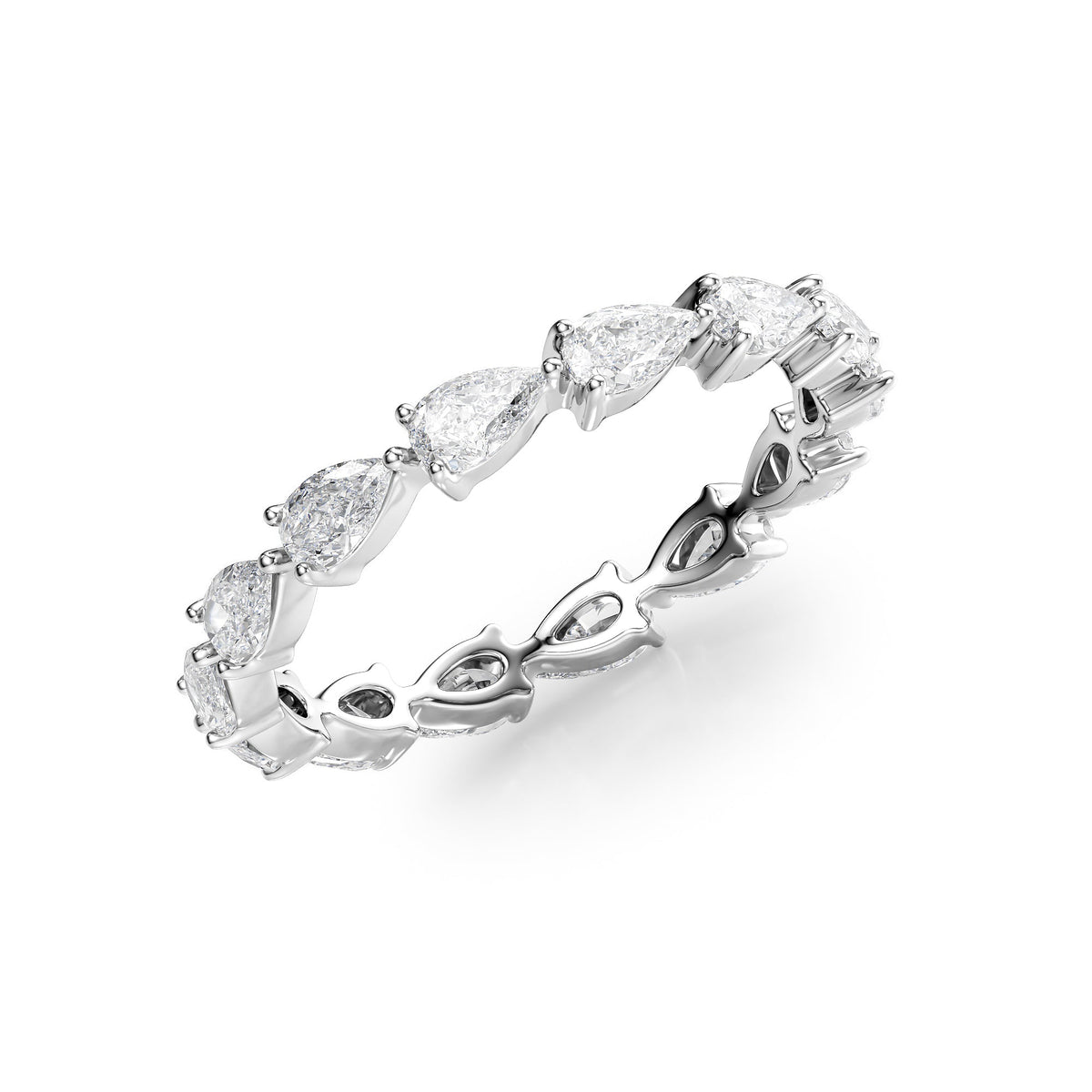 East West Pear Diamond Eternity Ring