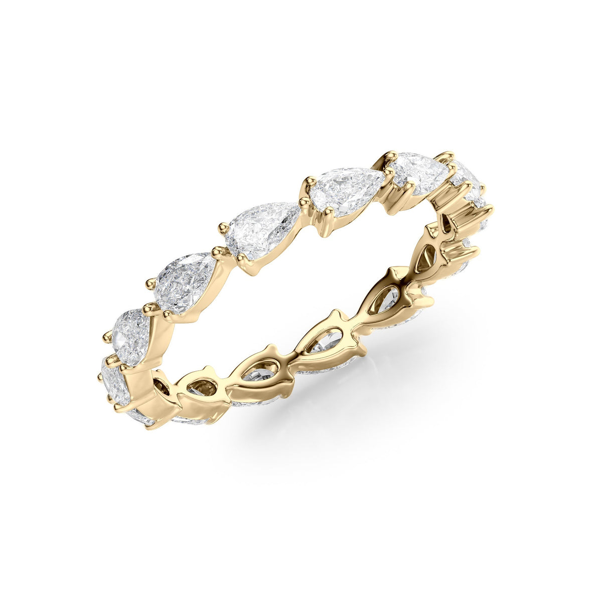 East West Pear Diamond Eternity Ring