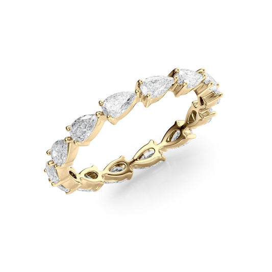 East West Pear Diamond Eternity Ring