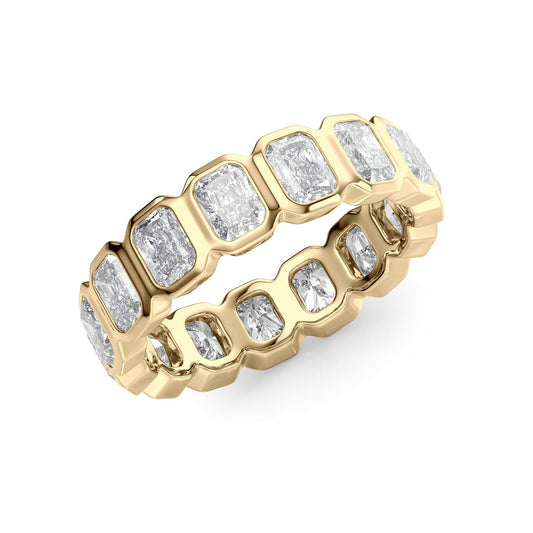 Radiant Diamond Bezel Eternity Ring