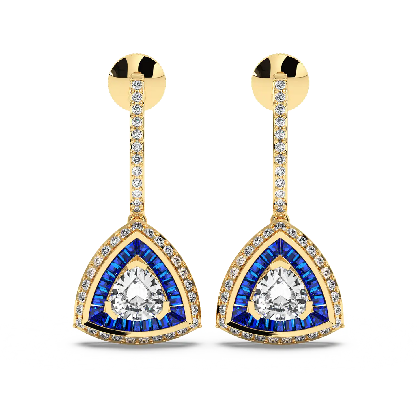 Azure Trillion Drop Earrings
