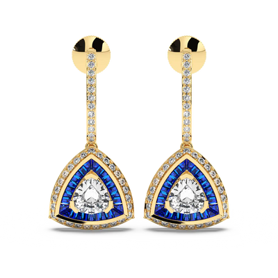 Azure Trillion Drop Earrings