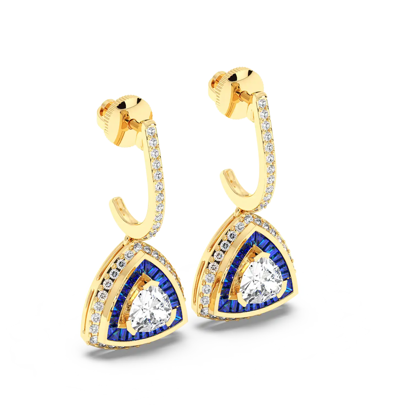 Azure Trillion Drop Earrings